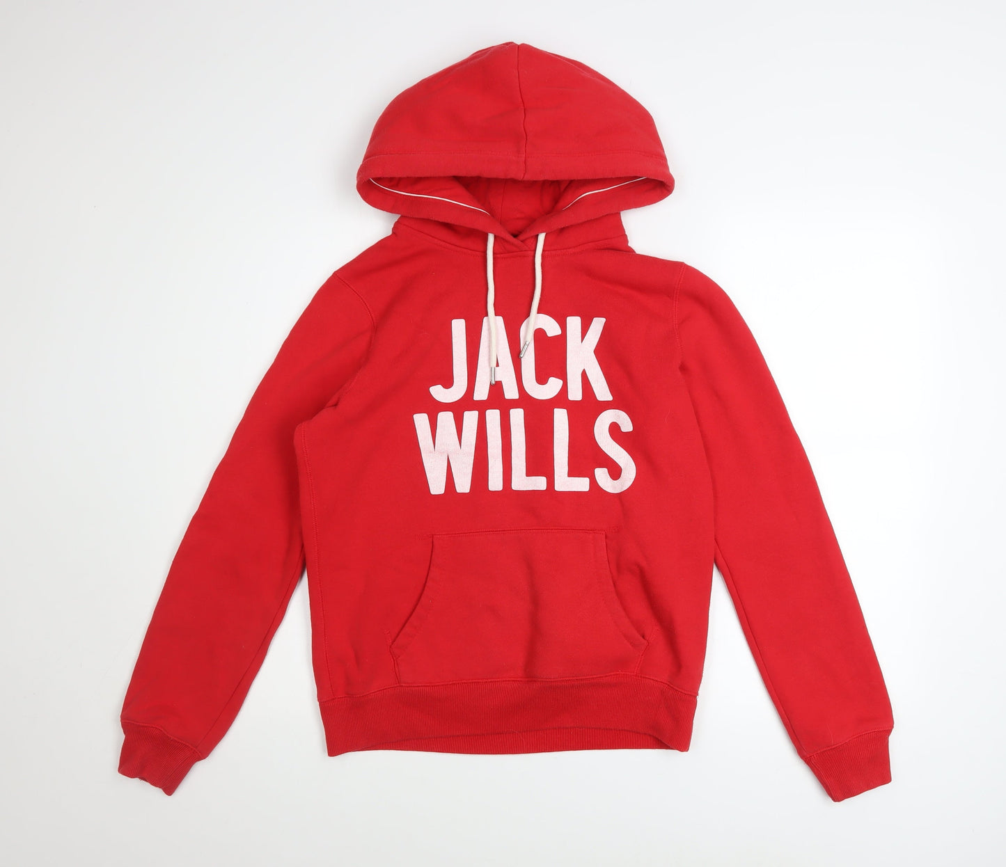 Womens UK Size 10 Jack Wills Red Pullover Hoodie
