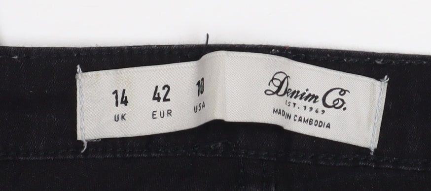 Womens UK Size 14 Denim Co. Slim Fit Skinny Black Jeans