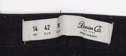 Womens UK Size 14 Denim Co. Slim Fit Skinny Black Jeans