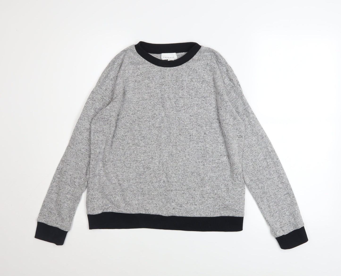 Womens UK Size S Topshop Grey Pullover Sweatshirt