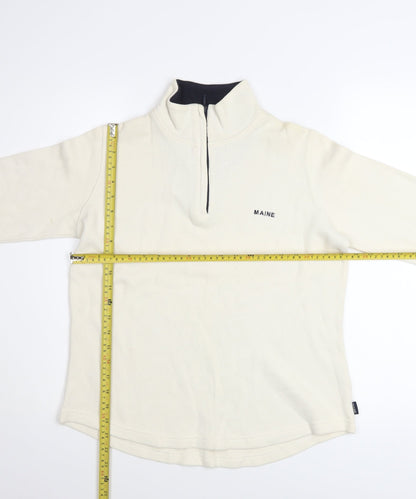 Womens UK Size 12 Maine New England Ivory Pullover Sweatshirt