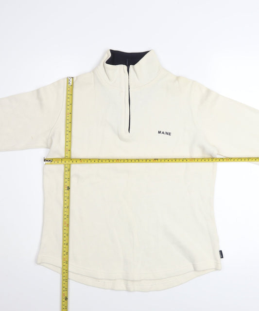 Womens UK Size 12 Maine New England Ivory Pullover Sweatshirt