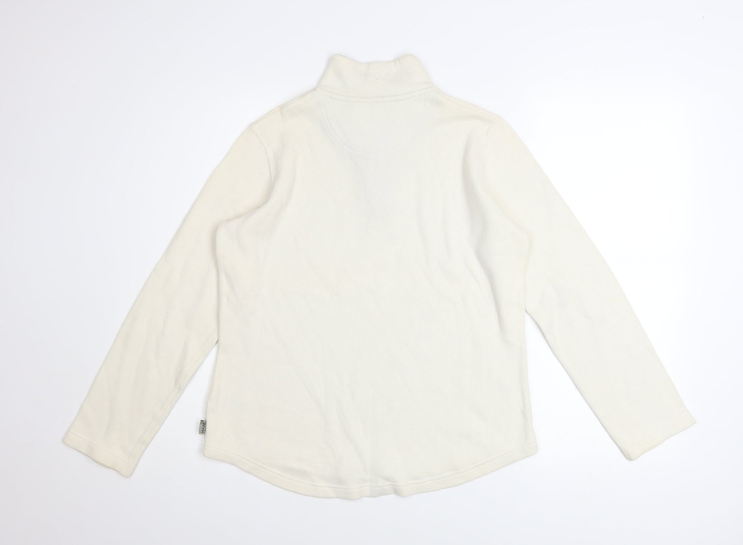 Womens UK Size 12 Maine New England Ivory Pullover Sweatshirt