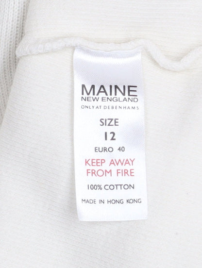 Womens UK Size 12 Maine New England Ivory Pullover Sweatshirt