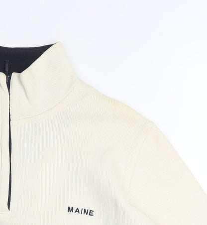 Womens UK Size 12 Maine New England Ivory Pullover Sweatshirt
