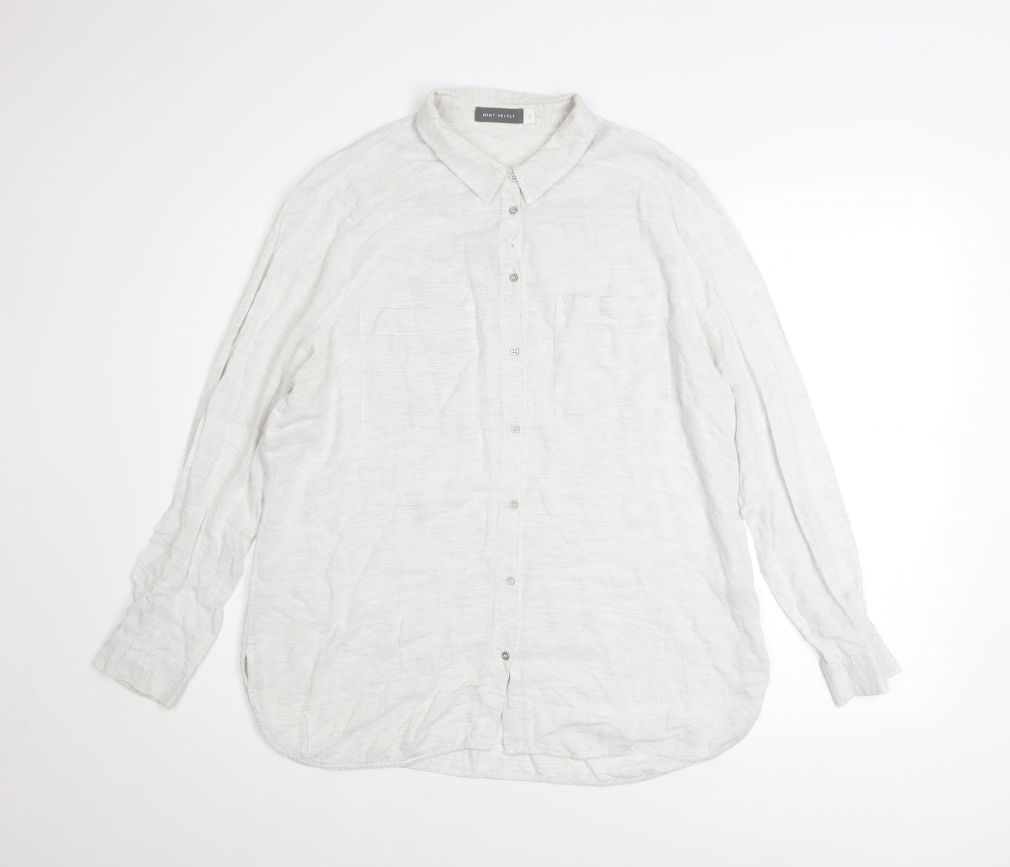 Womens UK Size 16 Mint Velvet White Basic Button-Up