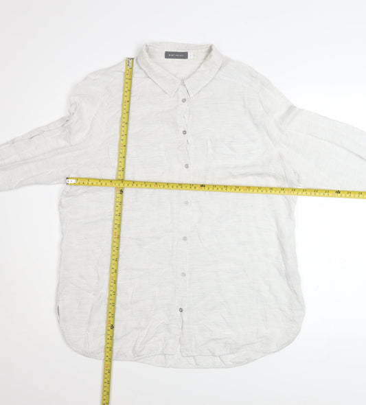 Womens UK Size 16 Mint Velvet White Basic Button-Up