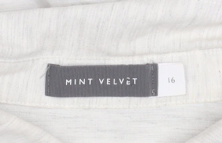 Womens UK Size 16 Mint Velvet White Basic Button-Up