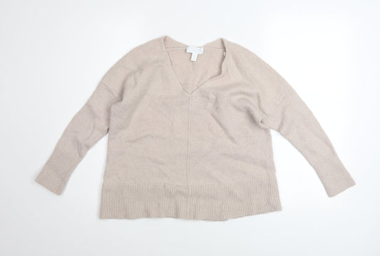 Womens UK Size L The White Company Beige Pullover Jumper