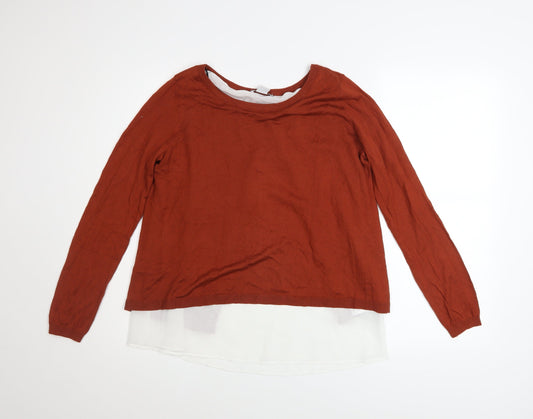 Womens UK Size S H&M Brown Pullover Jumper