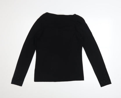 Womens UK Size S Liz Claiborne Black Pullover Jumper