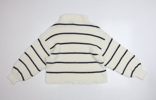 Womens UK Size M New Look White Pullover Jumper