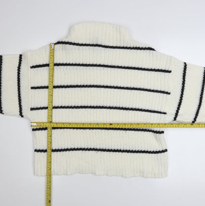 Womens UK Size M New Look White Pullover Jumper