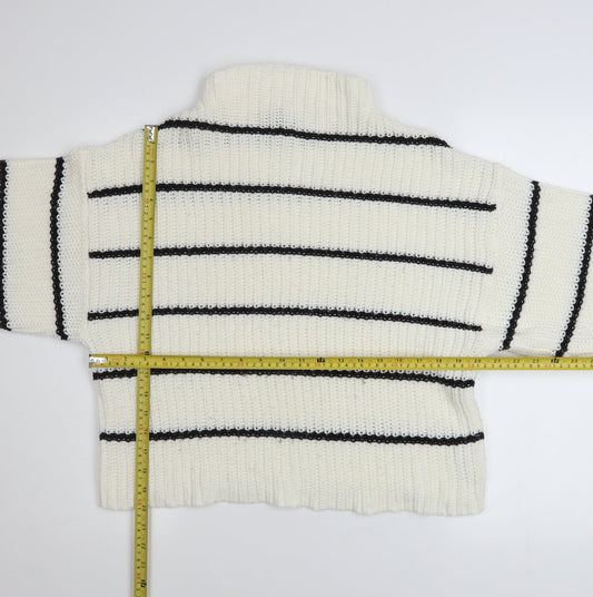 Womens UK Size M New Look White Pullover Jumper