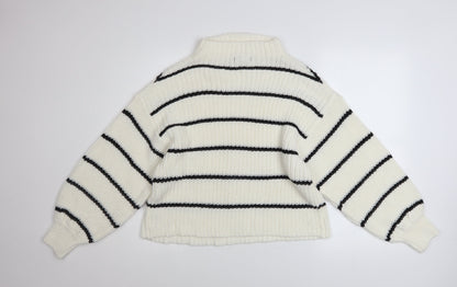 Womens UK Size M New Look White Pullover Jumper