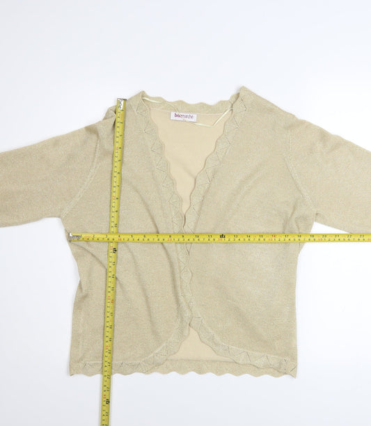 Womens UK Size L Bonmarché Beige Cardigan Jumper