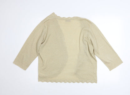 Womens UK Size L Bonmarché Beige Cardigan Jumper