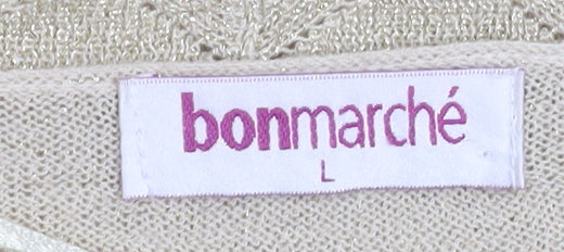 Womens UK Size L Bonmarché Beige Cardigan Jumper