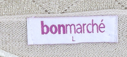 Womens UK Size L Bonmarché Beige Cardigan Jumper