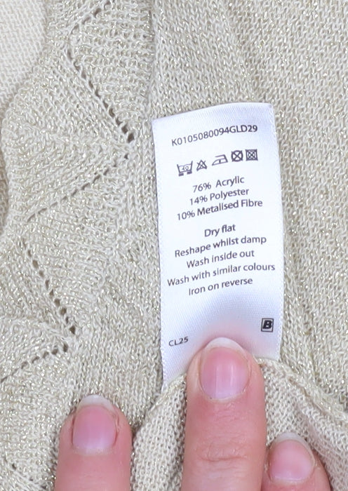 Womens UK Size L Bonmarché Beige Cardigan Jumper