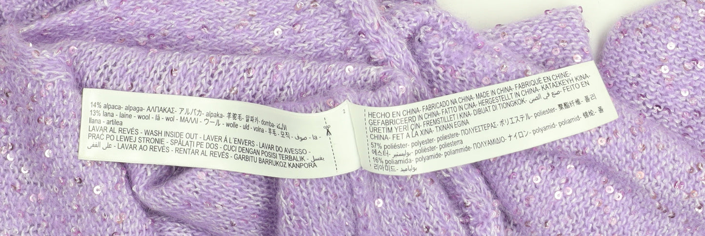 Womens UK Size 8 Massimo Dutti Purple Pullover Jumper