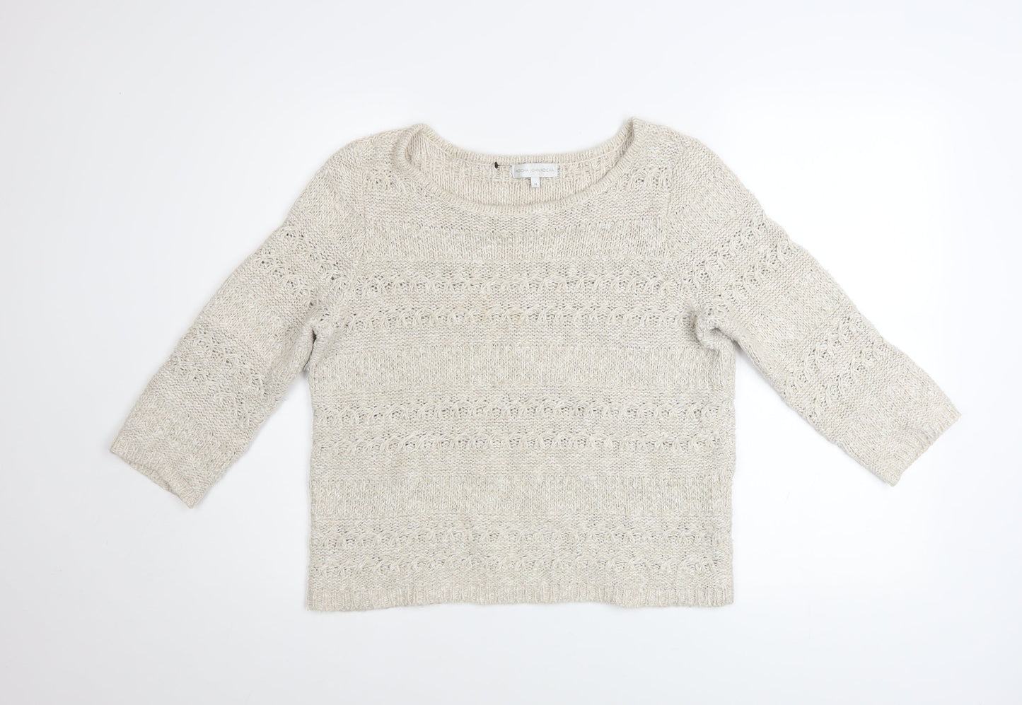 Womens UK Size 14 John Rocha Beige Pullover Jumper
