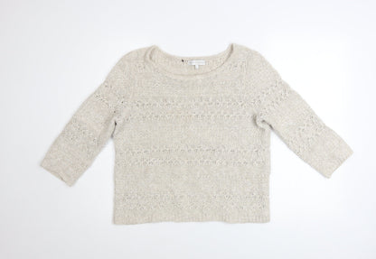 Womens UK Size 14 John Rocha Beige Pullover Jumper