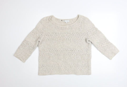 Womens UK Size 14 John Rocha Beige Pullover Jumper