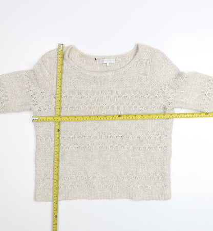 Womens UK Size 14 John Rocha Beige Pullover Jumper