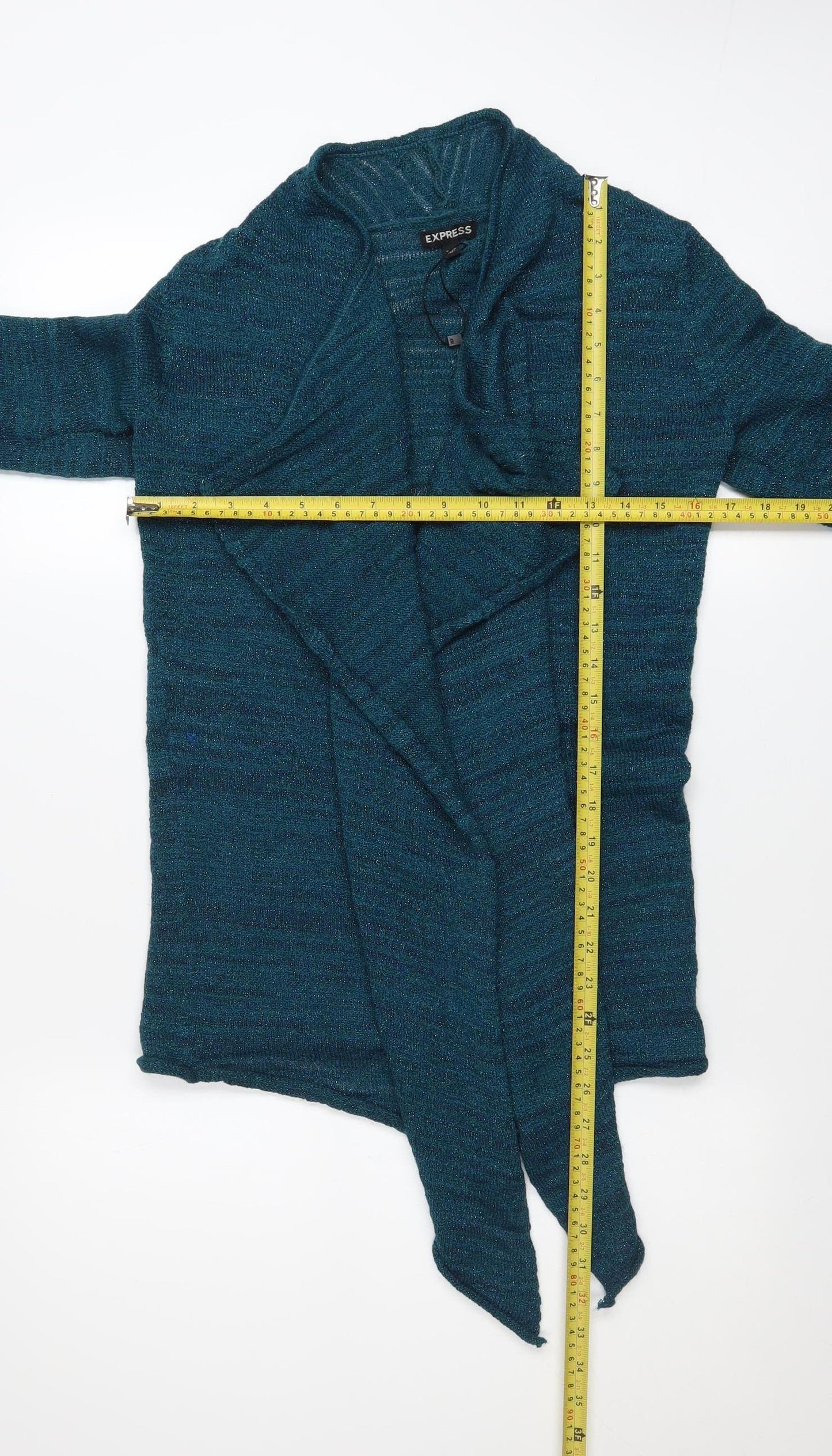 Womens UK Size M Express Blue Cardigan Jumper
