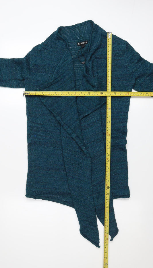 Womens UK Size M Express Blue Cardigan Jumper