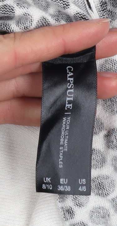 Womens UK Size 8/10 Capsule Black Cardigan Jumper