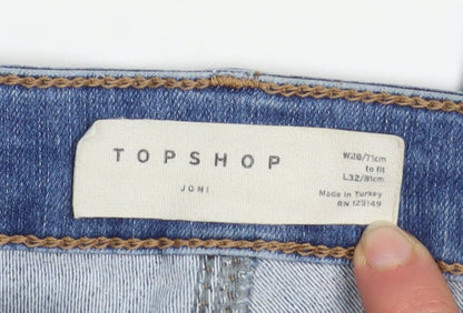 Womens UK Size 10 Topshop Slim Fit Skinny Blue Jeans