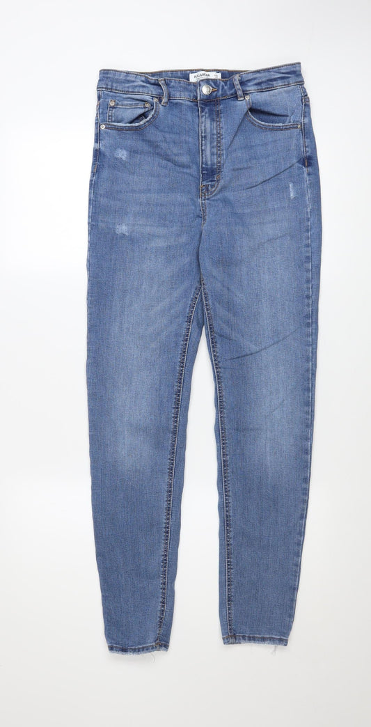 Womens UK Size 10 Pull&Bear Slim Fit Skinny Blue Jeans