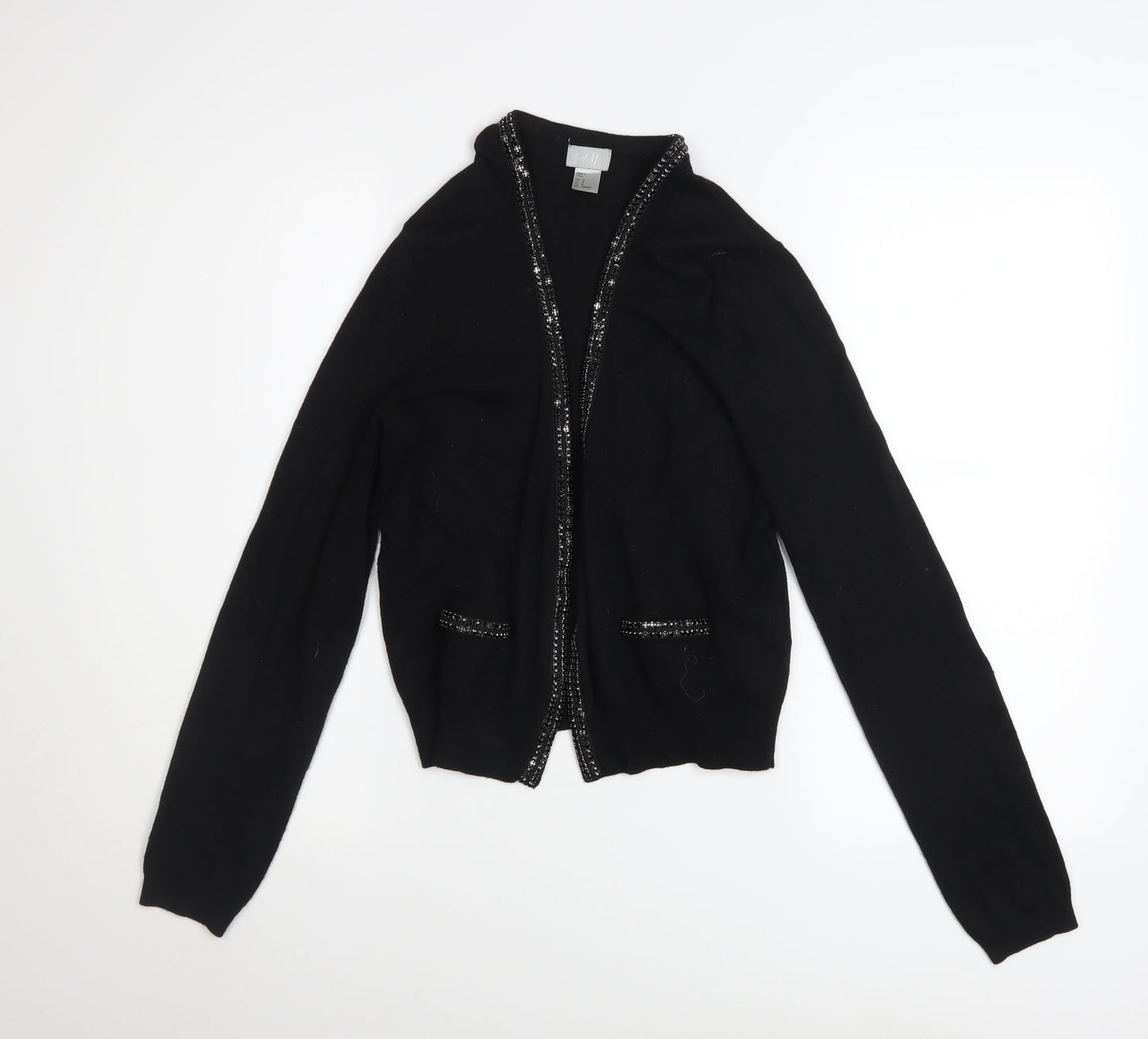 Womens UK Size 12 H&M Black Cardigan Jumper