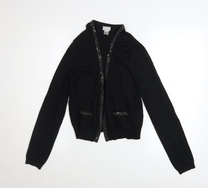 Womens UK Size 12 H&M Black Cardigan Jumper