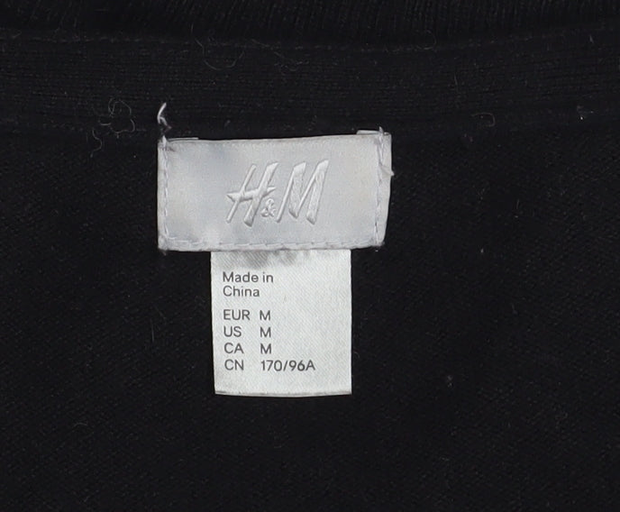 Womens UK Size 12 H&M Black Cardigan Jumper