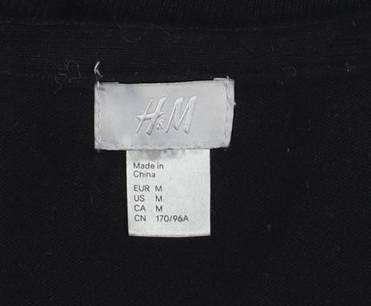 Womens UK Size 12 H&M Black Cardigan Jumper