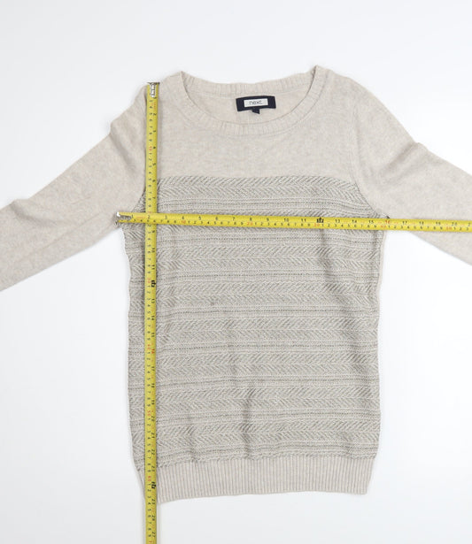 Womens UK Size 10 NEXT Beige Pullover Jumper