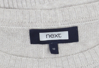 Womens UK Size 10 NEXT Beige Pullover Jumper