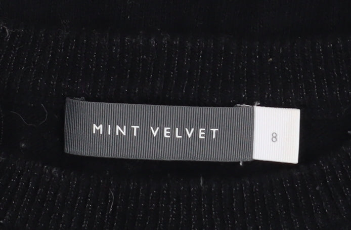Womens UK Size 8 Mint Velvet Black Pullover Jumper