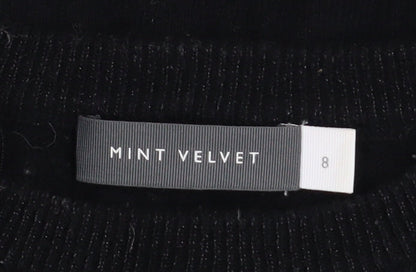 Womens UK Size 8 Mint Velvet Black Pullover Jumper