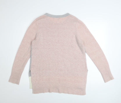 Oasis Womens Multicoloured Knit Crew Neck Pullover Jumper Size S