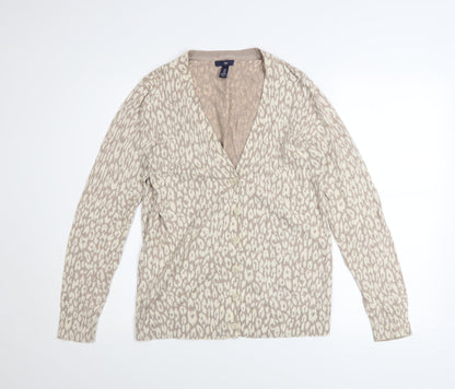 Womens UK Size M Gap Beige Cardigan Jumper