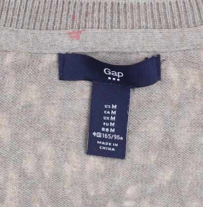 Womens UK Size M Gap Beige Cardigan Jumper