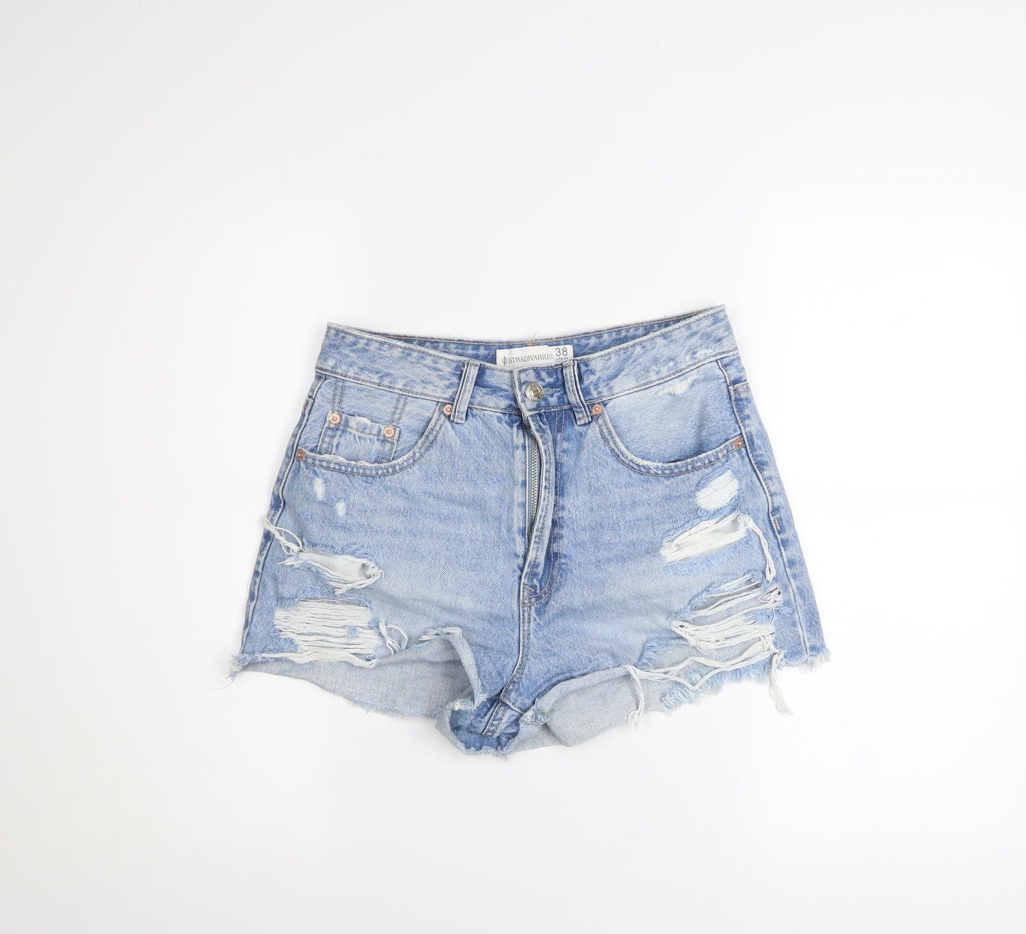Womens UK Size 10 Stradivarius Regular Fit Cut-Off Shorts