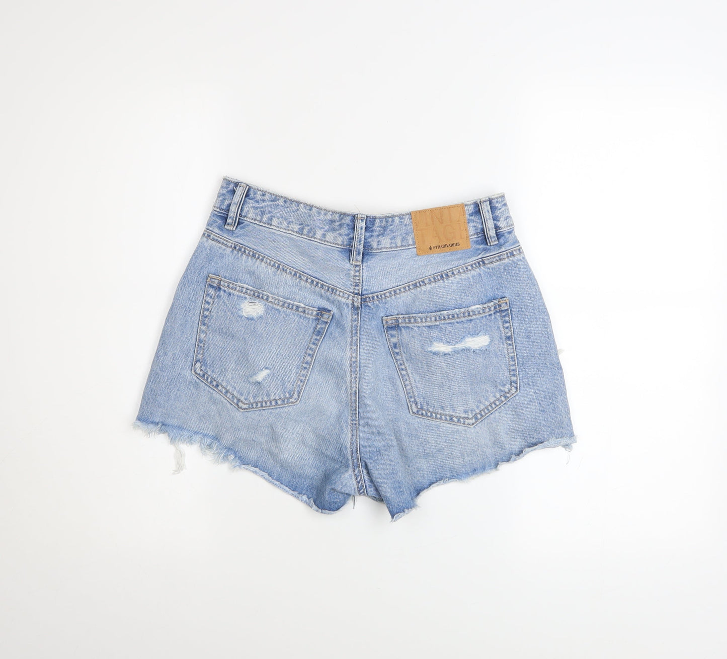 Womens UK Size 10 Stradivarius Regular Fit Cut-Off Shorts