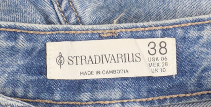 Womens UK Size 10 Stradivarius Regular Fit Cut-Off Shorts