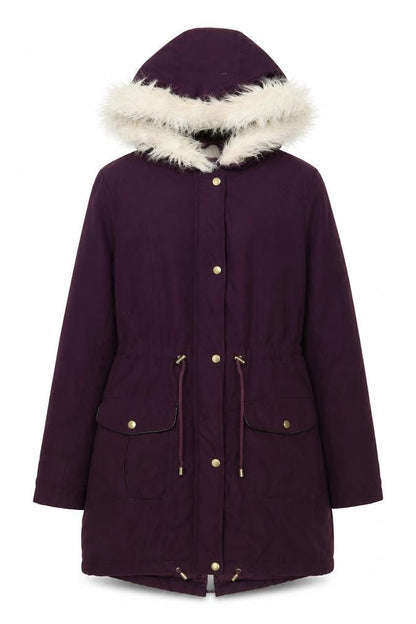 Womens UK Size 10 Dorothy Perkins Purple Parka Coat