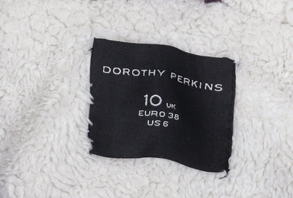 Womens UK Size 10 Dorothy Perkins Purple Parka Coat